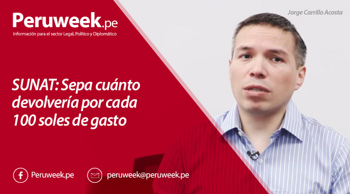 SUNAT: Sepa cuánto devolvería por cada 100 soles de gasto