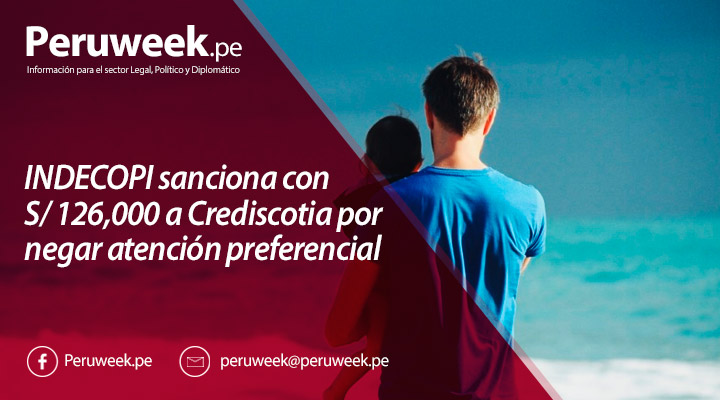 INDECOPI sanciona con S/ 126,000 a Crediscotia por negar atención preferencial