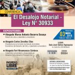 Conferencia El Desalojo Notarial Ley N° 30933