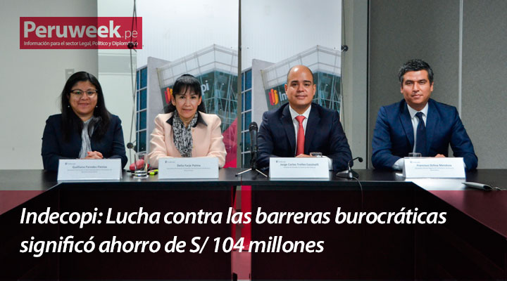 Indecopi: Lucha contra las barreras burocráticas significó ahorro de S/ 104 millones