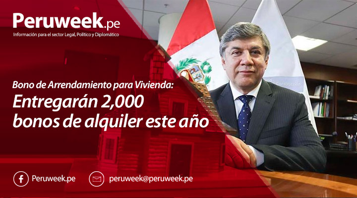Bono de Arrendamiento para Vivienda: Entregarán 2,000 bonos de alquiler este año