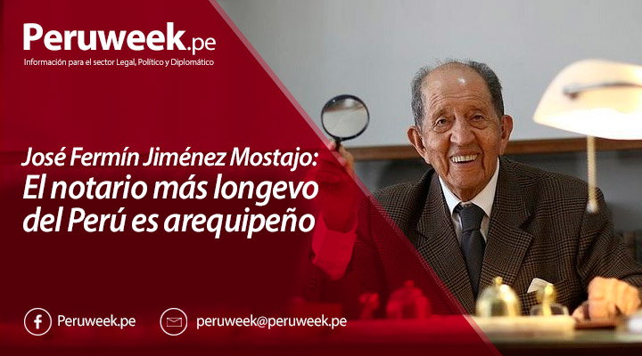 José Fermín Jiménez Mostajo: El notario más longevo del Perú es arequipeño