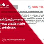 SUNAFIL publica formato de acta para la verificación de despido arbitrario (Formato Word)