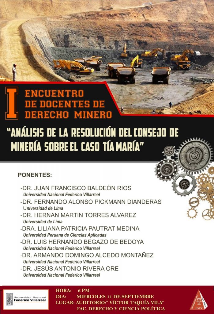 (11 SET) Análisis de la resolución del Consejo de Minería sobre el caso Tía María (Ingreso libre)