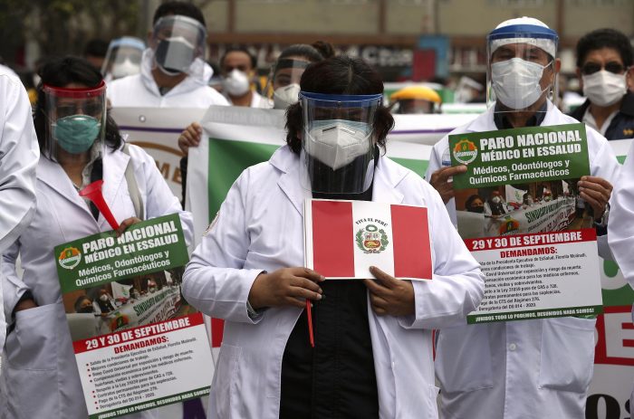 trabajadores en huelga