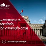 Acuerdo Plenario 07-2019/CIJ-116: Viáticos y peculado, organización criminal y otros