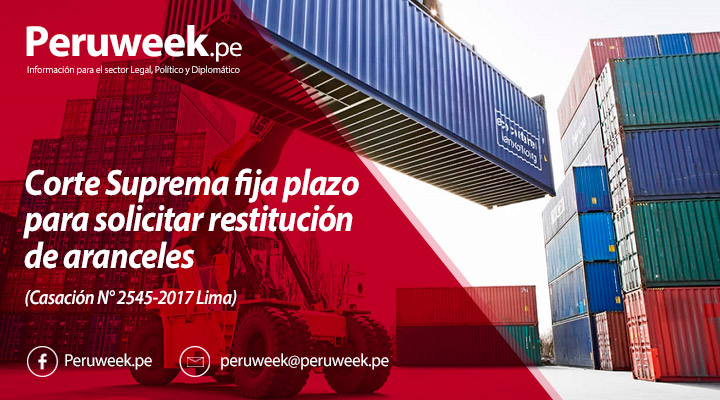 Corte Suprema fija plazo para solicitar restitución de aranceles (Casación N° 2545-2017 Lima)
