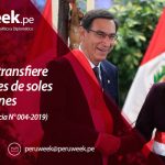 Gobierno transfiere mil millones de soles a las regiones (Decreto de Urgencia N° 004-2019)