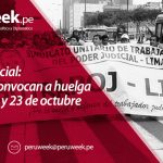 Poder Judicial: Gremios convocan a huelga los días 22 y 23 de octubre