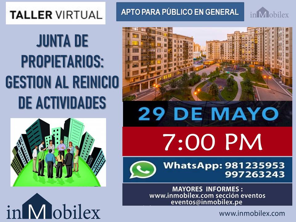 Taller Virtual "Junta de Propietarios: Gestión al Reinicio de Actividades"