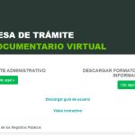 Mesa de Trámite Documentario Virtual de la Sunarp (MTDV)