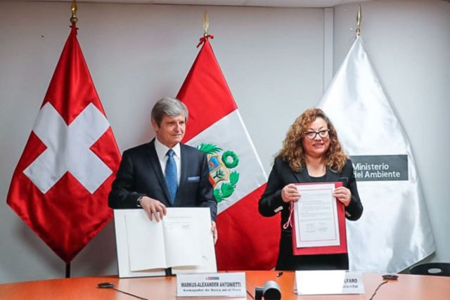 Perú y Suiza firman convenio para reducir gases en el marco del Acuerdo de París