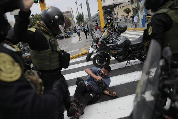 Represión policial durante las protestas