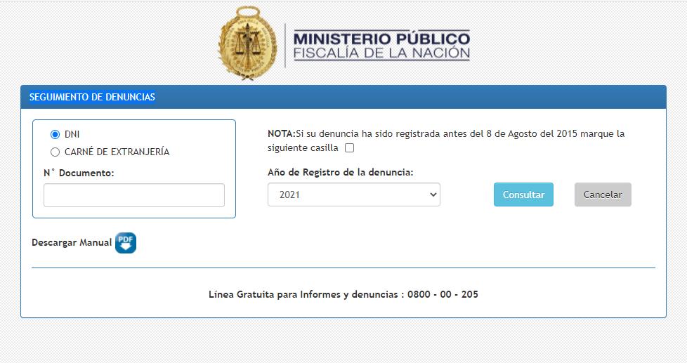 SEGUIMIENTO DE DENUNCIAS (Ministerio Público)