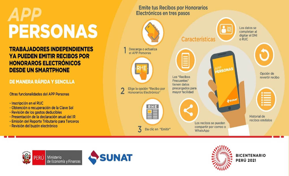 recibos por honorarios electrónicos desde el celular