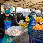 Mercado con las medidas de prevención contra el Covid-19