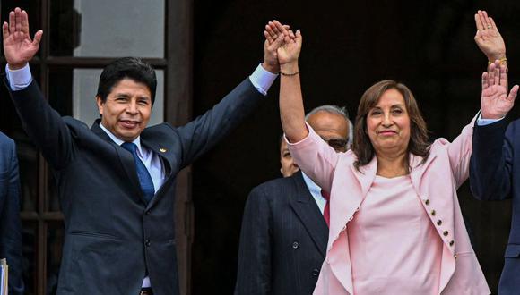 Dina Boluarte y Pedro Castillo