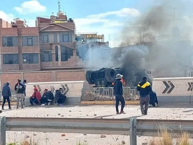 protestas y enfrentamientos en Juliaca