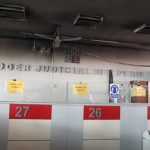 daños causados por el incendio en el mezanine de la sede judicial Alzamora