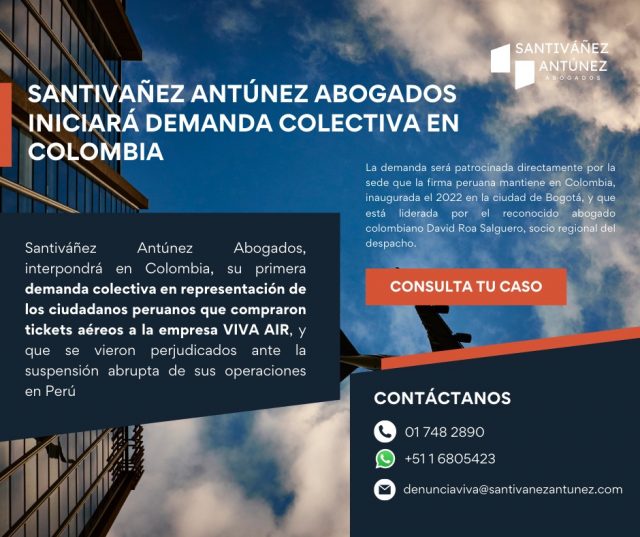 Santiváñez Antúnez Abogados iniciará su primera demanda colectiva en Colombia